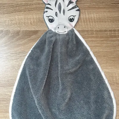 Serviette visage enfant zèbre 